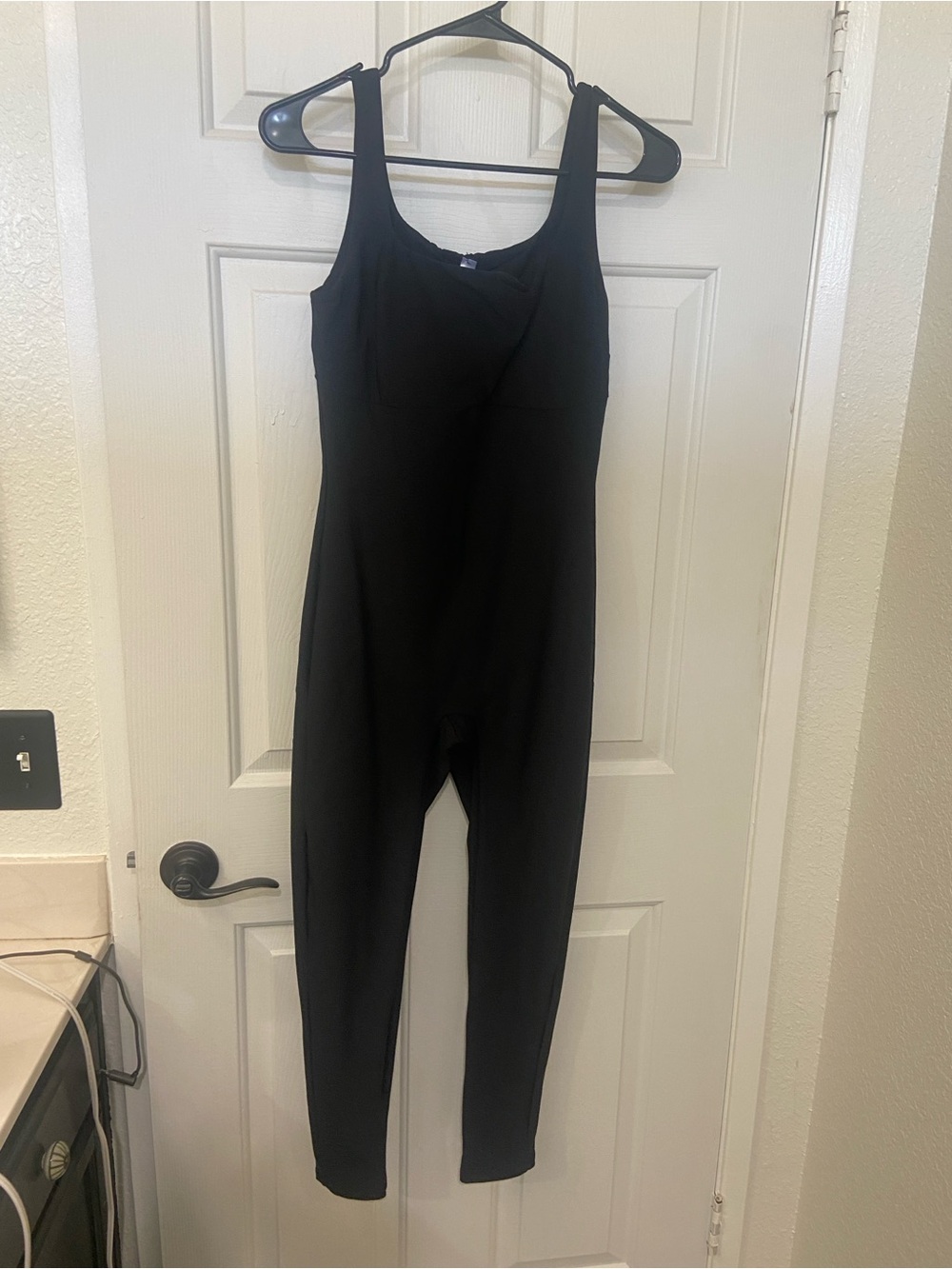 Popilush Women's Black Slim Fit Jumpsuit with Scoop Neck